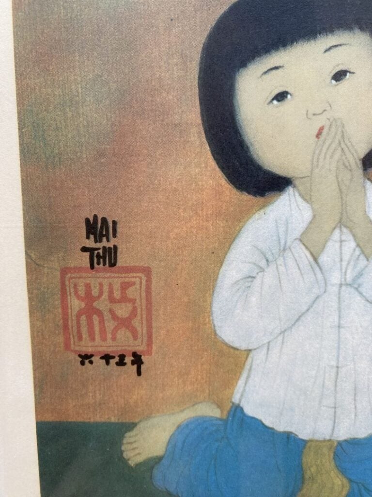 MAI THU, d'après - La prière - Impression sur papier - 20 x 66 cm