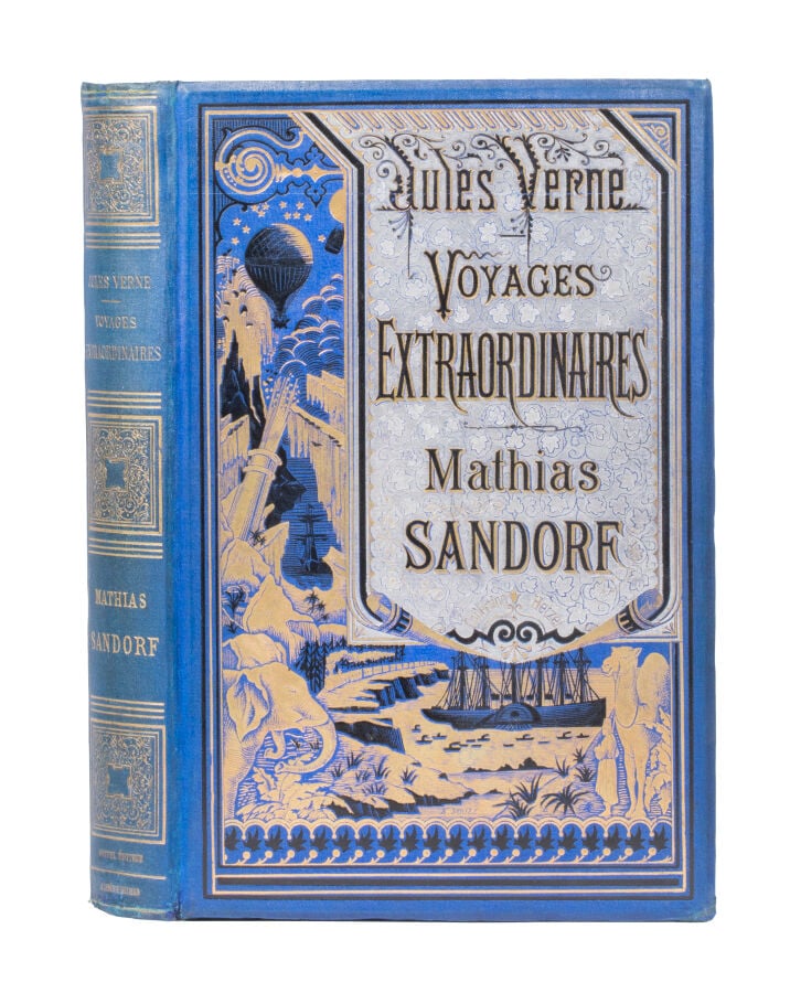 Mathias Sandorf par Jules Verne. Illustrations de Férat. Paris, Bibliothèque d'…