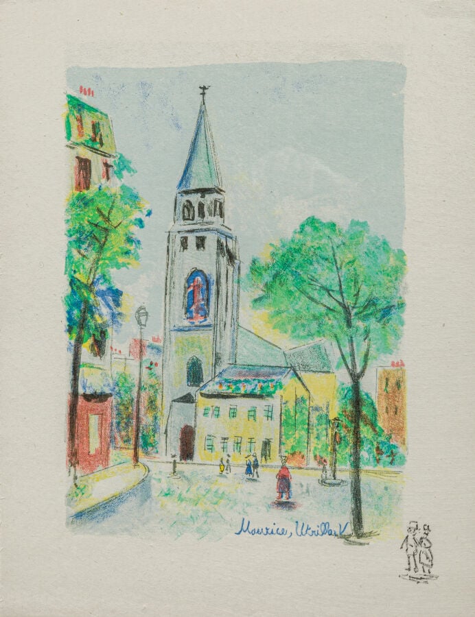 MAURICE UTRILLO (1883-1955) - Ensemble de 10 lithographies en couleurs provenan…