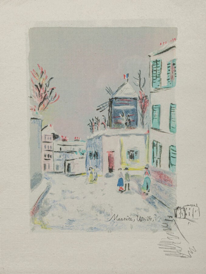 MAURICE UTRILLO (1883-1955) - Ensemble de 10 lithographies en couleurs provenan…