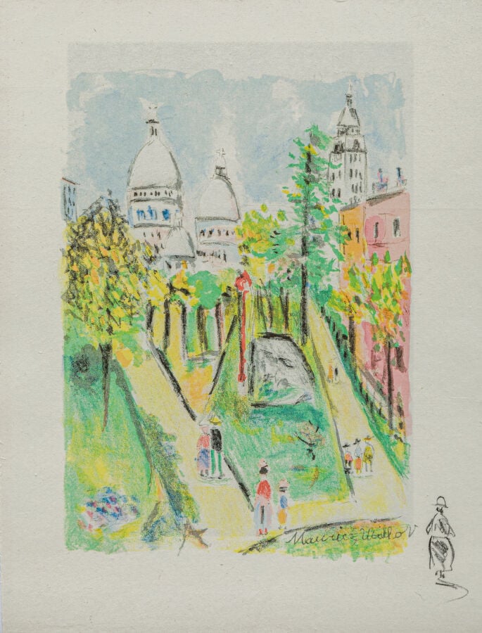 MAURICE UTRILLO (1883-1955) - Ensemble de 10 lithographies en couleurs provenan…