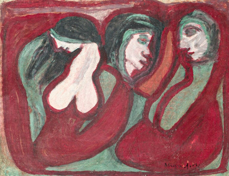 MIGUEL HERNANDEZ (1893-1957) - Trois femmes - Gouache sur papier, signée en bas…