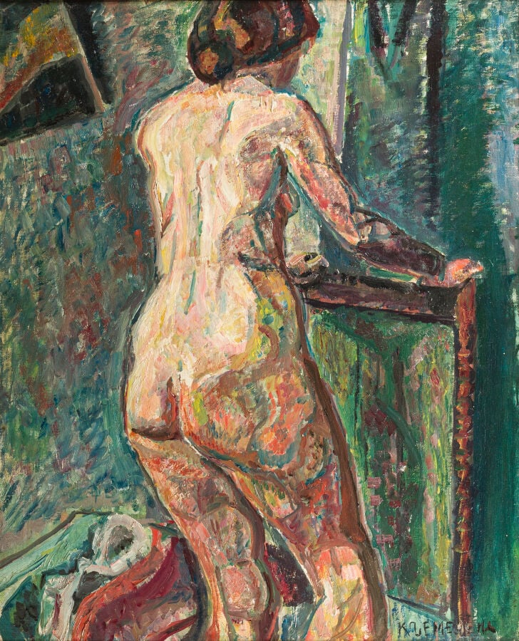 Nu de dos - Huile sur toile, signée en bas à droite - 73 x 60 cm - Reproduit da…