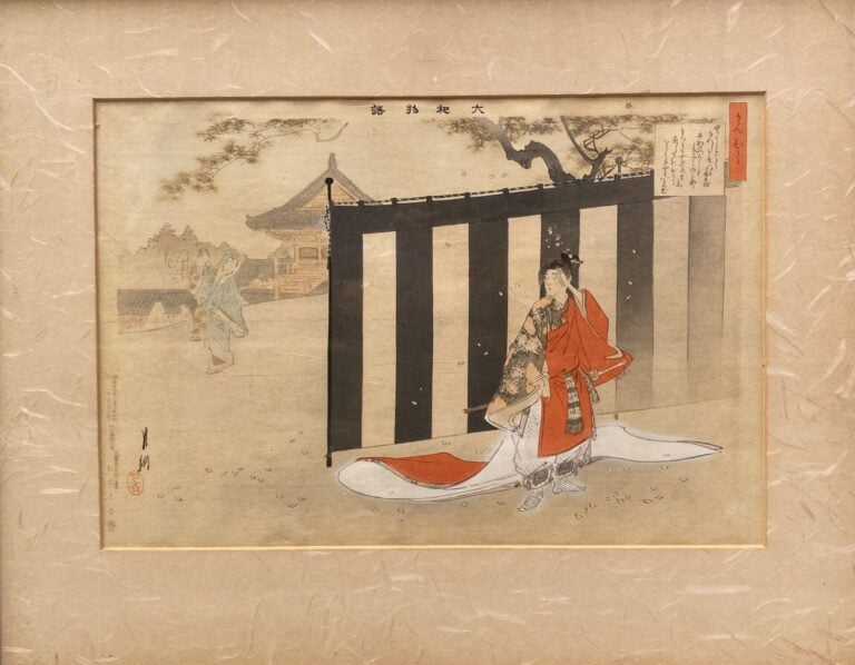 Ogata GEKKO (1859-1920) - Le forgeron sur le mont Inari - La rencontre entre la…