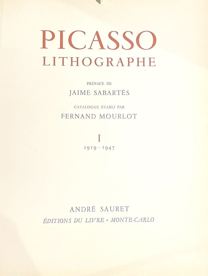 PABLO PICASSO - Fernand Mourlot, Picasso lithographe, André Sauret. Ed. du Livr…