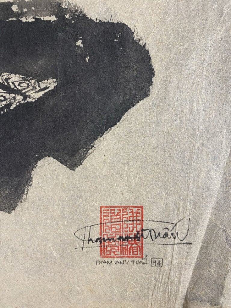 PHAM ANH TUAN (né en 1981) - Femme en réfléxion - Encre de chine sur papier de…