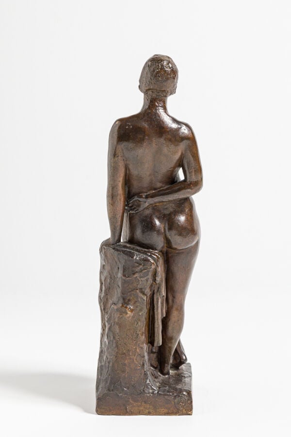 RAOUL LAMOURDEDIEU (1877-1953) - Nu debout - Bronze à patine brune, signé sur l…