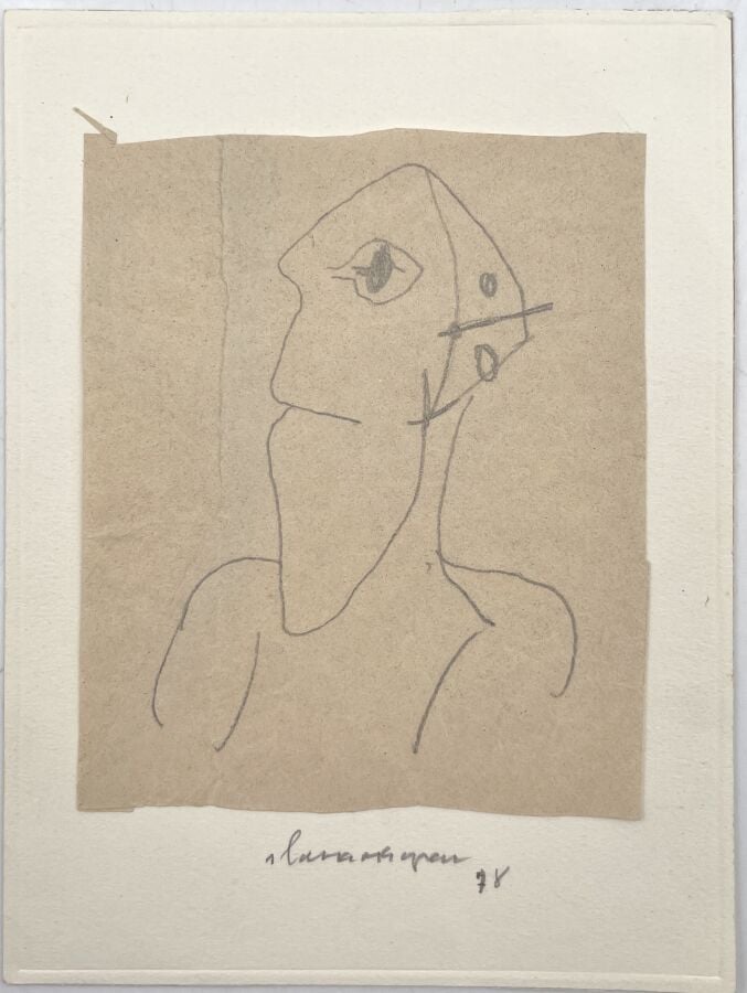 SLAVKO KOPAČ (1913-1995) - Angoisse 1959, stylo bille sur papier, signée et dat…