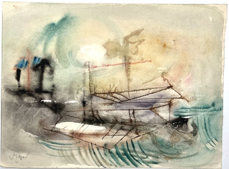 SLAVKO KOPAČ (1913-1995) - « Apocalisse », 1947/48, aquarelle sur papier, signé…