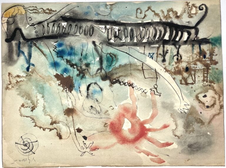 SLAVKO KOPAČ (1913-1995) - « Apocalisse », 1947/48, aquarelle sur papier, signé…
