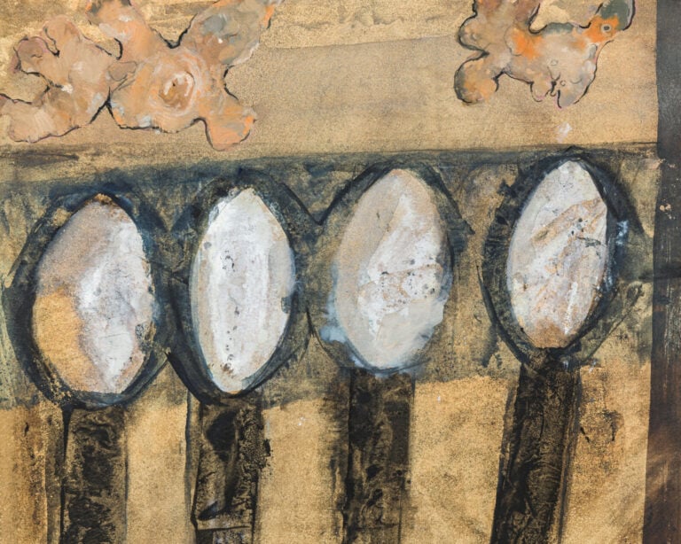 SLAVKO KOPAČ (1913-1995) - Arbres et oiseaux, 1963 - Gouache sur papier maroufl…