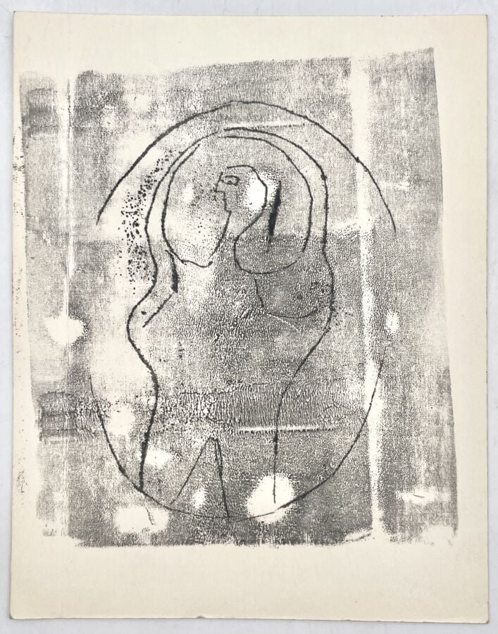 SLAVKO KOPAČ (1913-1995) - Buste de femme de profil, encre sur papier, cachet d…