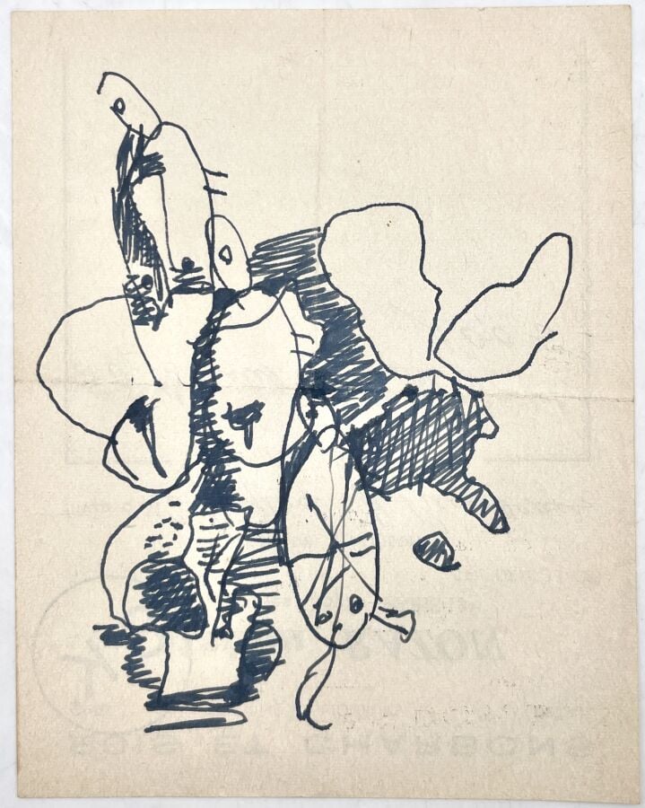 SLAVKO KOPAČ (1913-1995) - Buste de femme de profil, encre sur papier, cachet d…