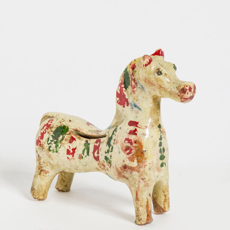 SLAVKO KOPAČ (1913-1995) - Cheval - Tirelire en céramique émaillée, signé (?) s…