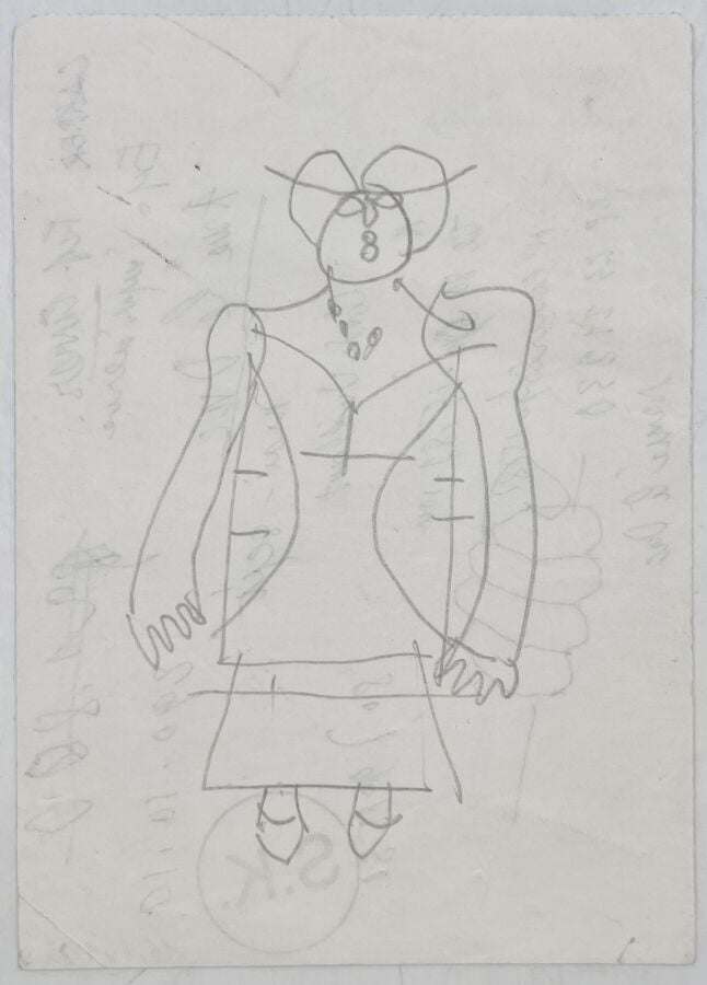 SLAVKO KOPAČ (1913-1995) - Composition à l'oiseau, 1966 encre sur papier, datée…