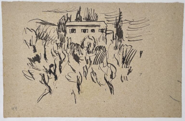 SLAVKO KOPAČ (1913-1995) - Composition à l'oiseau, 1966 encre sur papier, datée…