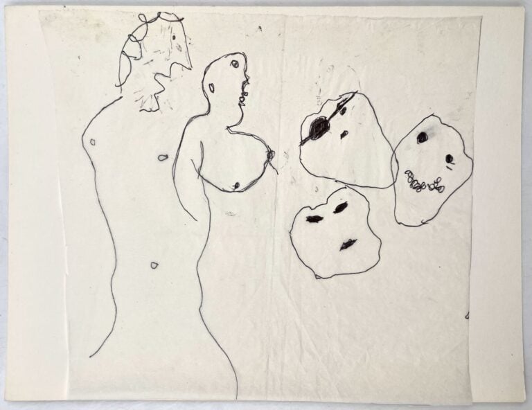 SLAVKO KOPAČ (1913-1995) - Composition animé, stylo bille sur papier de soie, p…