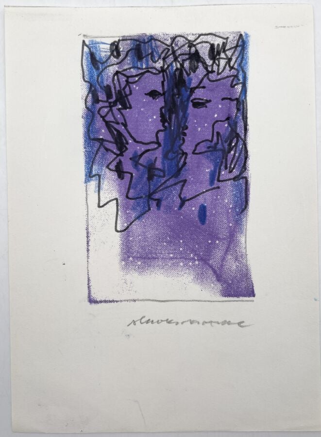 SLAVKO KOPAČ (1913-1995) - Composition, arrachage de papier collé, partiellemen…