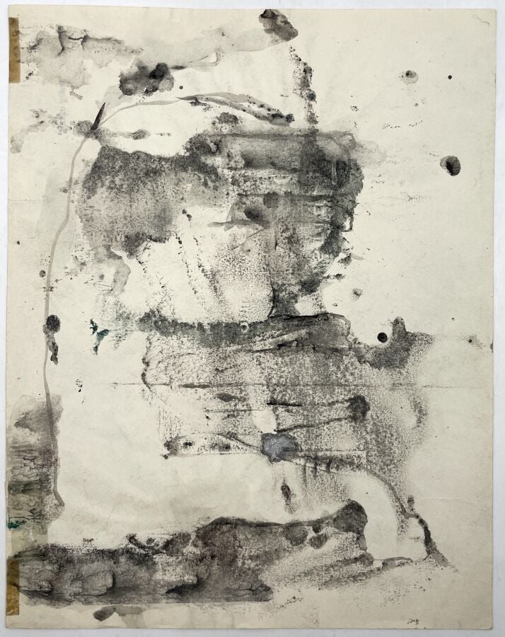 SLAVKO KOPAČ (1913-1995) - Composition, encre et feutre sur papier, cachet « Sl…
