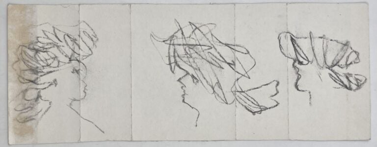 SLAVKO KOPAČ (1913-1995) - Composition, stylo bille sur papier imprimé au dos,…