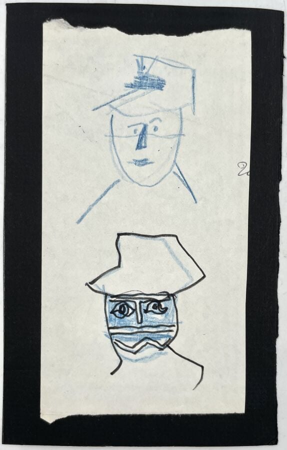SLAVKO KOPAČ (1913-1995) - Compositions, 2 gouaches et crayon de couleur sur pa…