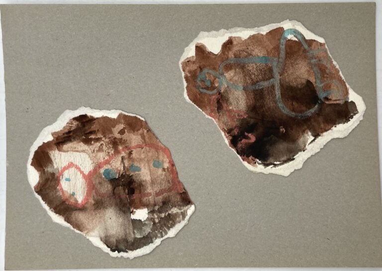 SLAVKO KOPAČ (1913-1995) - Compositions, 2 gouaches et crayon de couleur sur pa…