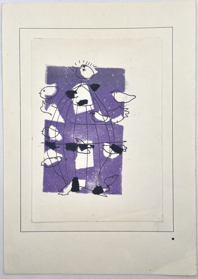 SLAVKO KOPAČ (1913-1995) - Cratère In Tirino, (scène antique), crayon sur papie…