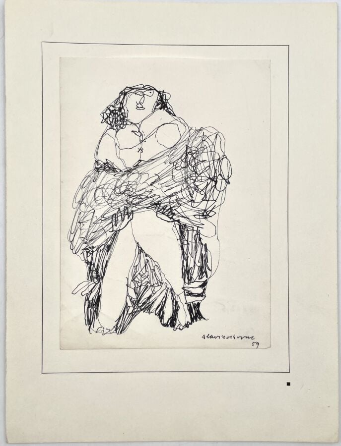 SLAVKO KOPAČ (1913-1995) - Danseuse, 1959 encre sur papier, signée et datée en…