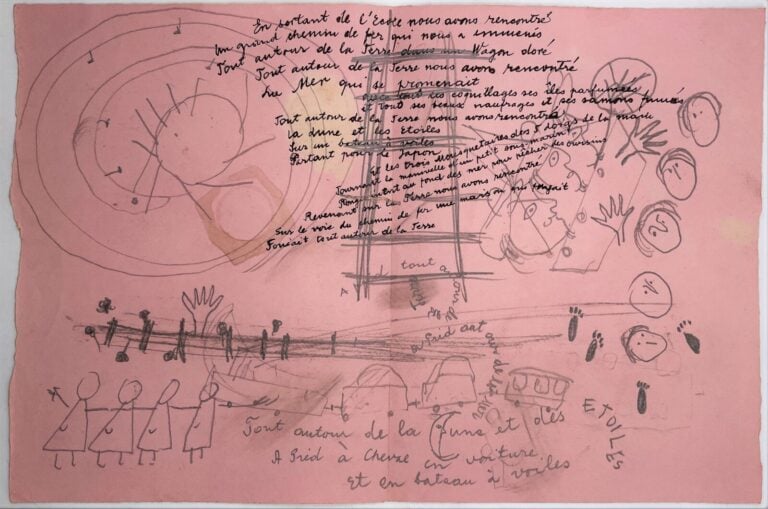 SLAVKO KOPAČ (1913-1995) - En partant de l'école…,encre sur morceau de papier,…