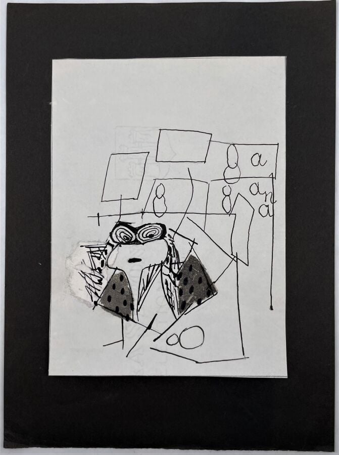 SLAVKO KOPAČ (1913-1995) - En partant de l'école…,encre sur morceau de papier,…
