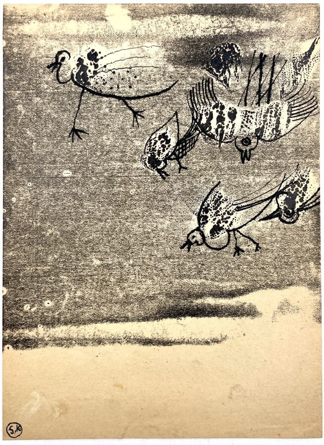 SLAVKO KOPAČ (1913-1995) - Ex libris, encre su papier, au dos annotation et cac…