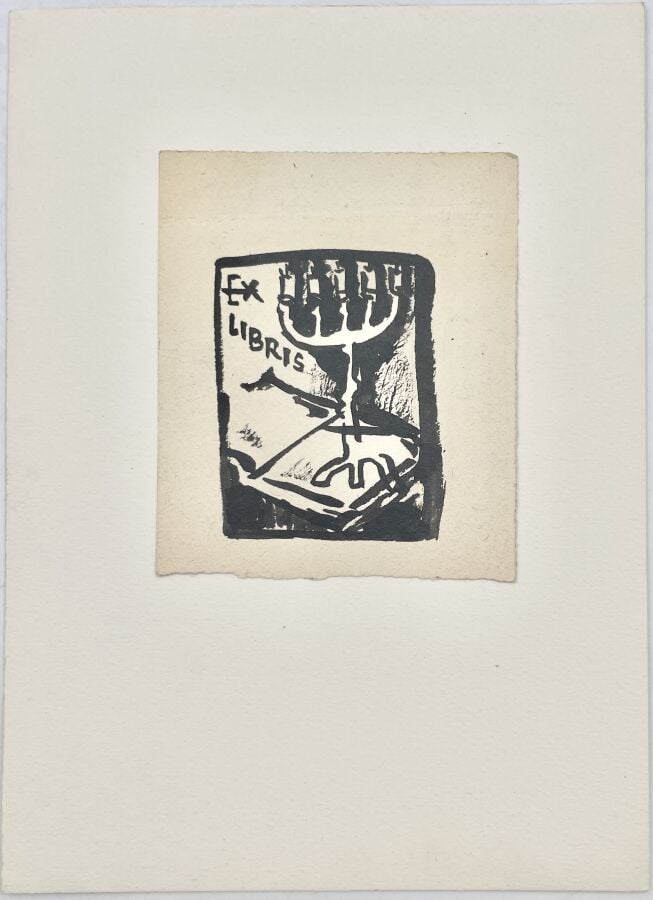 SLAVKO KOPAČ (1913-1995) - Ex libris, encre su papier, au dos annotation et cac…
