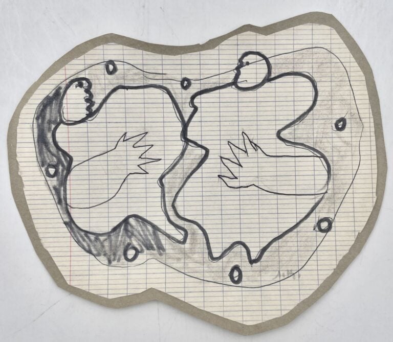 SLAVKO KOPAČ (1913-1995) - Femme de profil à l'éventail, encre sur papier, cach…