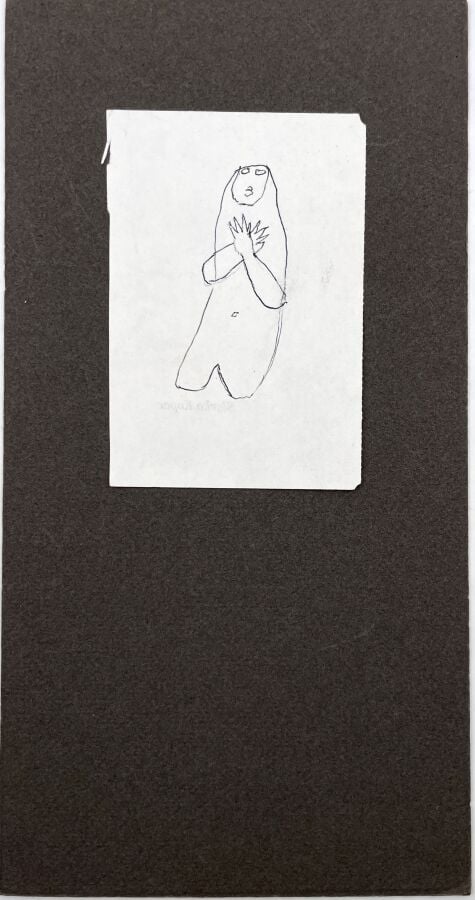 SLAVKO KOPAČ (1913-1995) - Femme debout, encre sur carton fin, cachet « Slavko…