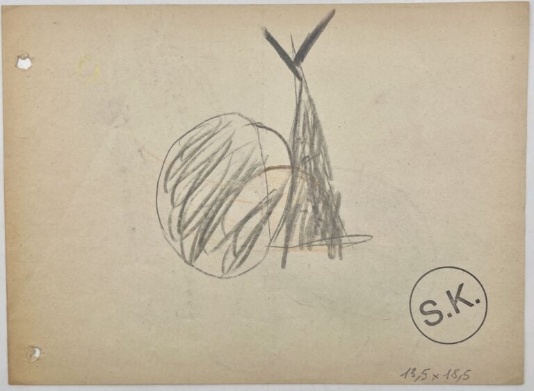 SLAVKO KOPAČ (1913-1995) - Femme ,encre sur papier cartonné imprimé au dos et d…