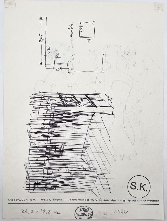 SLAVKO KOPAČ (1913-1995) - Frise de personnages 1963-64, encre sur papier, daté…