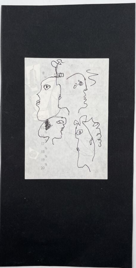 SLAVKO KOPAČ (1913-1995) - Homme à la pipe et au parapluie, 1948-1949, encre su…