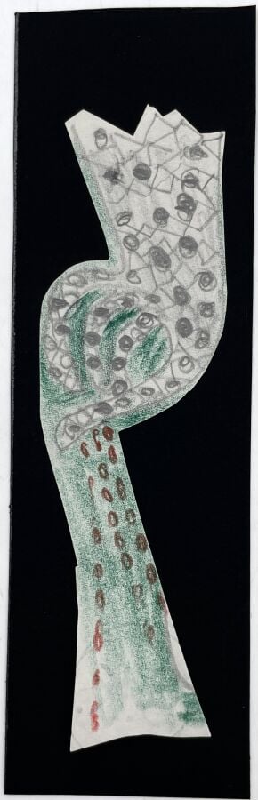 SLAVKO KOPAČ (1913-1995) - Homme de profil, encre, stylo bille sur papier, au d…