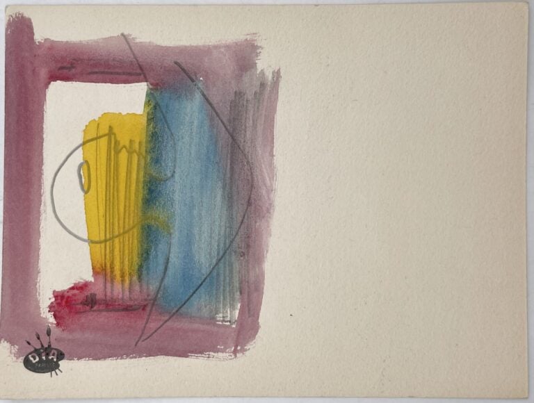 SLAVKO KOPAČ (1913-1995) - Homme de profil, octobre 1984, technique mixte et go…