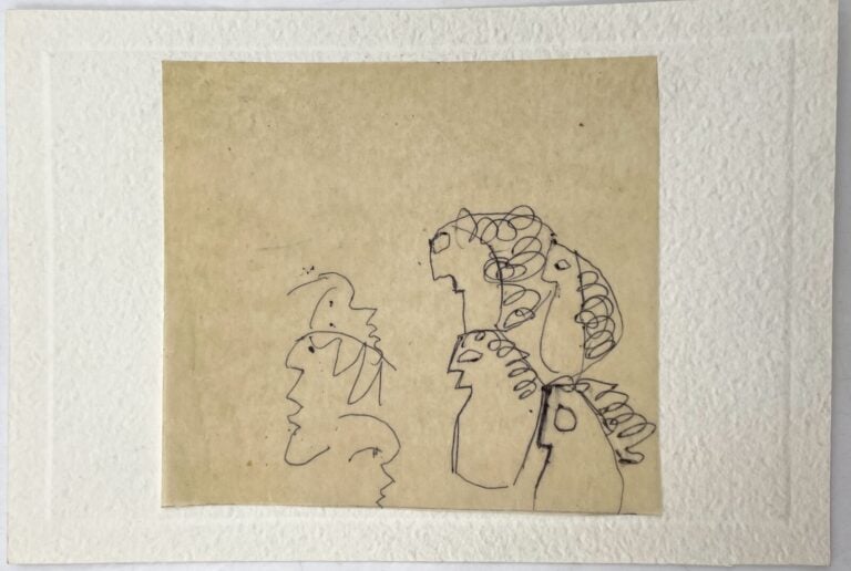 SLAVKO KOPAČ (1913-1995) - Le roi et sa femme, encre sur papier, au dos : esqui…