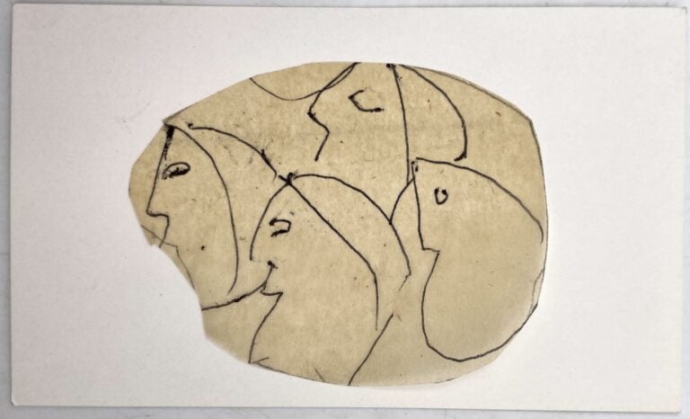 SLAVKO KOPAČ (1913-1995) - Le roi et sa femme, encre sur papier, au dos : esqui…