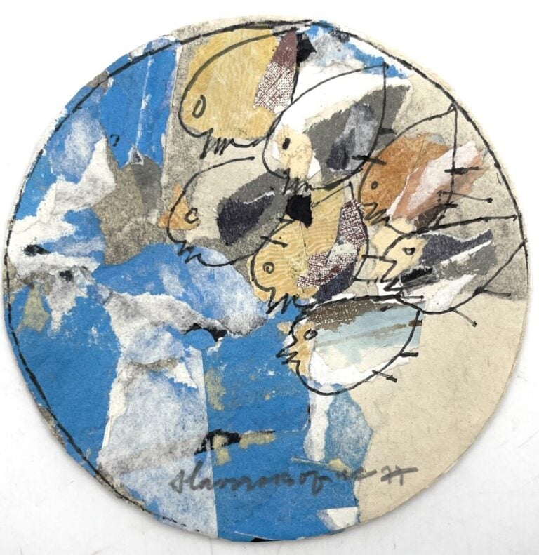 SLAVKO KOPAČ (1913-1995) - Les oiseaux, 1977, technique mixte, encre et collage…