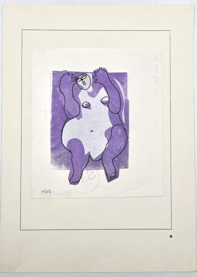 SLAVKO KOPAČ (1913-1995) - Nu assis sur un lit, Paris circa 1939/40 ,`encre sur…