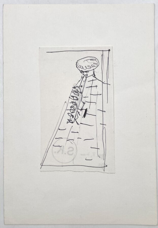 SLAVKO KOPAČ (1913-1995) - Nu assis sur un lit, Paris circa 1939/40 ,`encre sur…