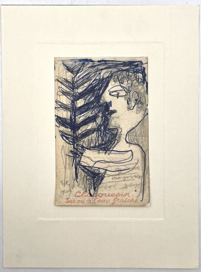 SLAVKO KOPAČ (1913-1995) - Oiseaux, 1962, stylo bille sur papier, signé « Slavk…