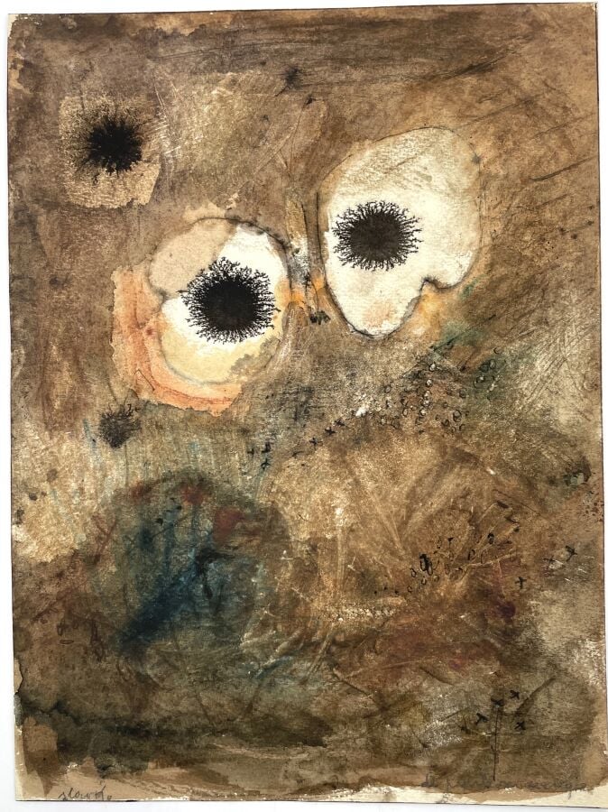SLAVKO KOPAČ (1913-1995) - Papillons aveugles,1958/1959, aquarelle et encre sur…