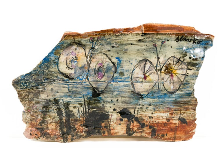 SLAVKO KOPAČ (1913-1995) - Papillons - Terre cuite émaillée, signée en haut à d…