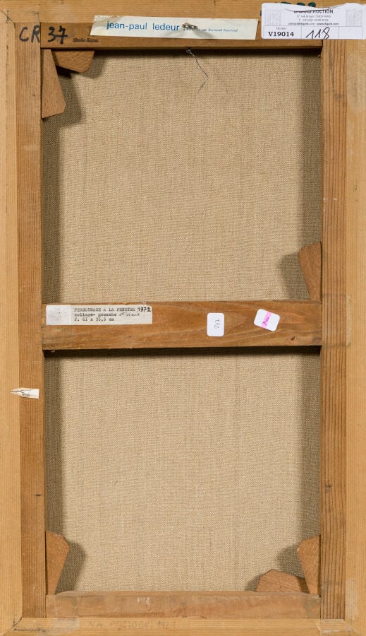 Slavko KOPAČ (1913-1995) - Personnage à la fenêtre, 1972 - Gouache, craie blanc…
