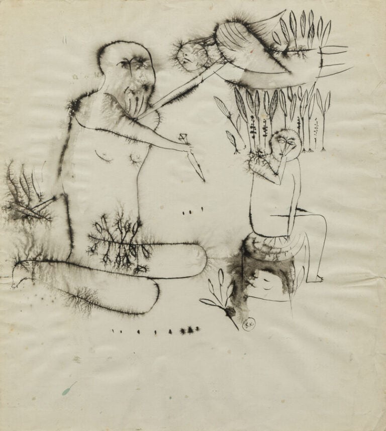 SLAVKO KOPAČ (1913-1995) - Sacrifice d'Abraham, Florence,1945-46 - Encre et lav…