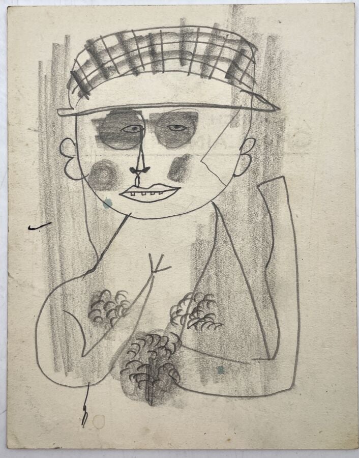 SLAVKO KOPAČ (1913-1995) - Sans titre, 1983, stylo bille , mine de plomb et reh…